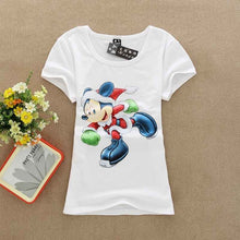 Summer Cute Letter Print T-shirt Women Short Sleeve T Shirt Animal Carton Print Number Female Tops 71452 GS
