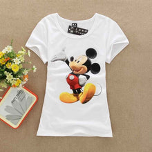 Summer Cute Letter Print T-shirt Women Short Sleeve T Shirt Animal Carton Print Number Female Tops 71452 GS