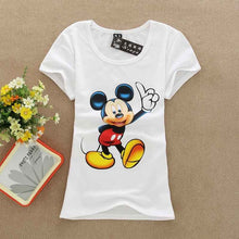 Summer Cute Letter Print T-shirt Women Short Sleeve T Shirt Animal Carton Print Number Female Tops 71452 GS