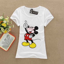 Summer Cute Letter Print T-shirt Women Short Sleeve T Shirt Animal Carton Print Number Female Tops 71452 GS