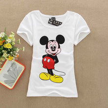 Summer Cute Letter Print T-shirt Women Short Sleeve T Shirt Animal Carton Print Number Female Tops 71452 GS
