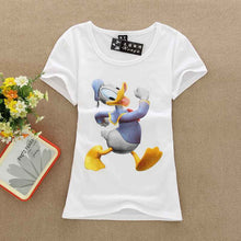 Summer Cute Letter Print T-shirt Women Short Sleeve T Shirt Animal Carton Print Number Female Tops 71452 GS