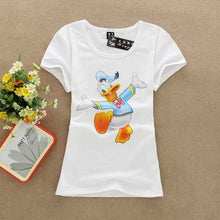 Summer Cute Letter Print T-shirt Women Short Sleeve T Shirt Animal Carton Print Number Female Tops 71452 GS