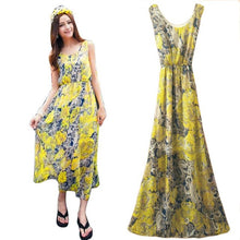 Fashion Dress Women Boho Long Maxi Chiffon Dress Beach Dresses Female Girls Dresses Robe Longue Femme GS
