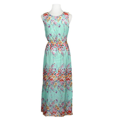 Fashion Dress Women Boho Long Maxi Chiffon Dress Beach Dresses Female Girls Dresses Robe Longue Femme GS