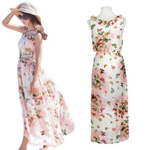 Fashion Dress Women Boho Long Maxi Chiffon Dress Beach Dresses Female Girls Dresses Robe Longue Femme GS