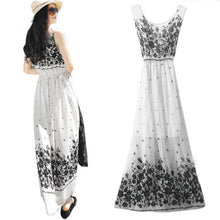 Fashion Dress Women Boho Long Maxi Chiffon Dress Beach Dresses Female Girls Dresses Robe Longue Femme GS