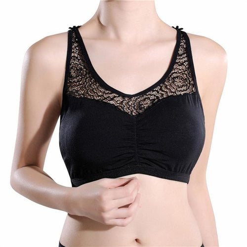 Style Women Crop Top Cropped Padded Bra Tank Top Sexy Lace Vest Stretch Women's Tanks Cropped Feminino YLYL GS