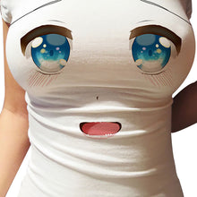 Summer T Shirt New Women Sexy T-shirt Summer Short Sleeve Funny Slim Big Eyes Print T Shirt Fashion Women Top Tees 71173 GS