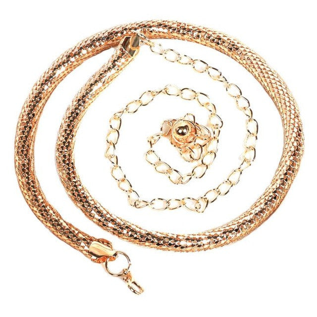 Trendy Fashion Womens Belts Golden Color Metal Belt Women Ladies Snake Bones Chain Waist Strap Body Chain Cinturones Mujer GS