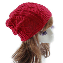 Warm  Hats Women Knitted Wool Twist Skullies Beanie hat For  Warm Cap hats Female Gorros Cappelli Invernali GS