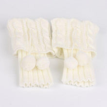 New Leg Warm For Women Girls Hemp Flowers Flanging Knitted Crochet Sock Leg Plush Cover Button Trim Socks Girls GS