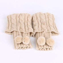 New Leg Warm For Women Girls Hemp Flowers Flanging Knitted Crochet Sock Leg Plush Cover Button Trim Socks Girls GS