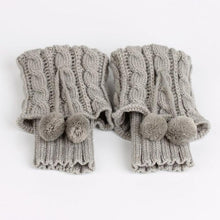 New Leg Warm For Women Girls Hemp Flowers Flanging Knitted Crochet Sock Leg Plush Cover Button Trim Socks Girls GS