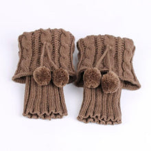 New Leg Warm For Women Girls Hemp Flowers Flanging Knitted Crochet Sock Leg Plush Cover Button Trim Socks Girls GS