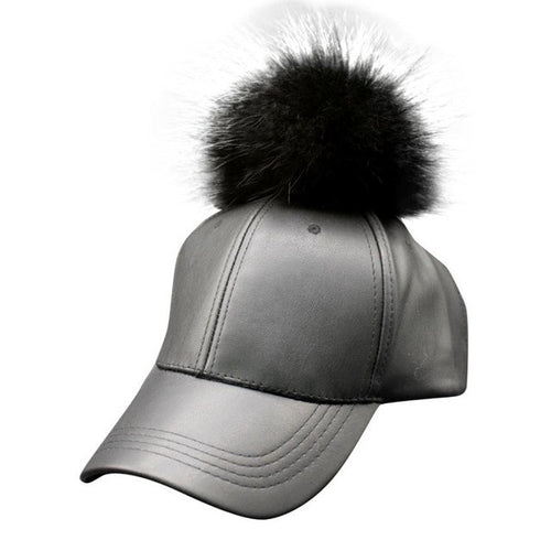 Snapback Caps Men Faux Leather Fur Baseball Cap Women Men Hip Hop Hats For Men Bone Casquette Gorras GS