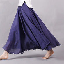 Women New Autumn Skirt Ankle-Length A-line Skirt Female Fashion Maxi Plus Size Faldas Saia Hot  71520 GS