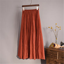 Women New Autumn Skirt Ankle-Length A-line Skirt Female Fashion Maxi Plus Size Faldas Saia Hot  71520 GS