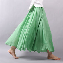 Women New Autumn Skirt Ankle-Length A-line Skirt Female Fashion Maxi Plus Size Faldas Saia Hot  71520 GS