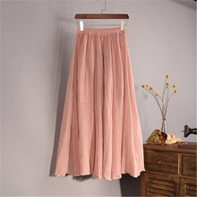 Women New Autumn Skirt Ankle-Length A-line Skirt Female Fashion Maxi Plus Size Faldas Saia Hot  71520 GS