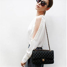 Women New Chiffon Plus Size Tops Full O-neck Blouse Off Shoulder Casaul Shirt With Button 70476 GS