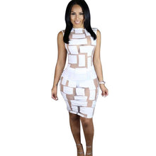 Women Sexy Club Wear Transparent Mesh Dress Sleeveless Slim Bodycon Mini  Dress Women Female Clothes Vestidos YD10 GS