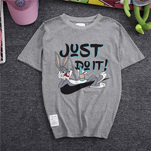 Women Summer Letter Just do it Print T Shirt Animal Print Men Rabbit Print Tops O-Neck Short Sleeve Couple t-shirt 71593 GS