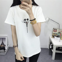 Women Summer Print T Shirt Fashion Animal Print Woman Mouse Print Tops O-Neck Short Sleeve t-shirt 71441 GS