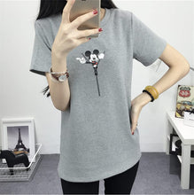 Women Summer Print T Shirt Fashion Animal Print Woman Mouse Print Tops O-Neck Short Sleeve t-shirt 71441 GS