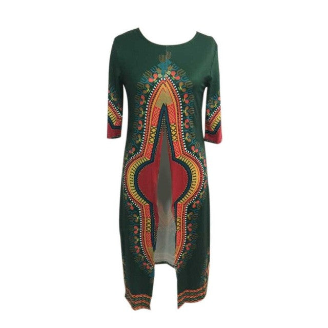 Women african traditional dresses for women Print Polyester Fabric Irregular Africa Maxi Ladies dresses Clothing GS