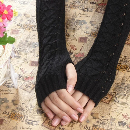 ladies hand gloves  Mitten Warm fingerless gloves Hollow Out Gloves Keyboard half finger glovesKnit Gloves GS