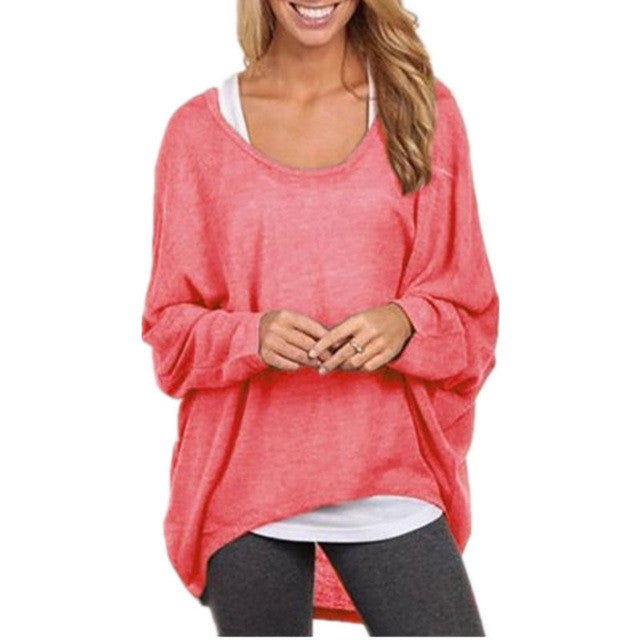 T-shirt women poleras vetement femme women tshirt autumn Long Batwing sleeve hot new sexy fashion womens tops 70566 GS