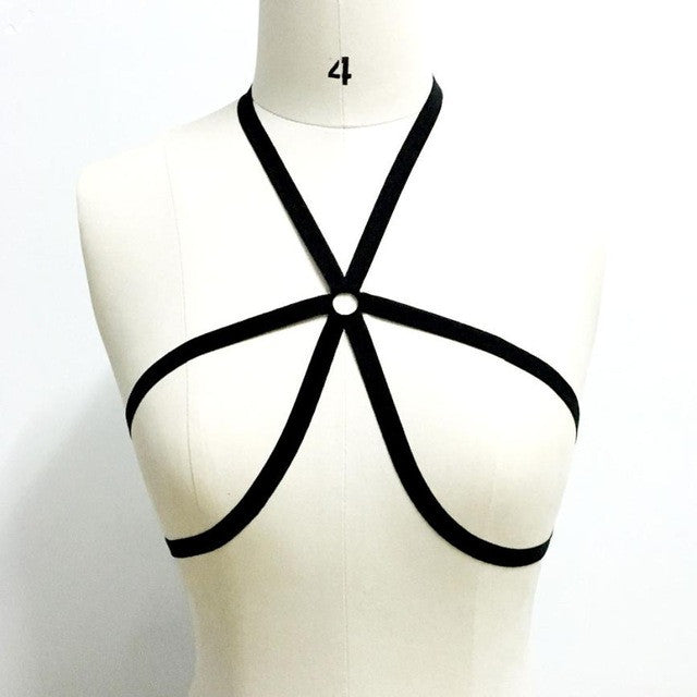 Black Sexy Goth Erotic Lingerie Bra sexy Underbust Bandage Belt Women Party Wear Body Femme #23 GS