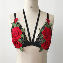 Crop Top Strappy Women Sexy Lace Bandage Embroidered Appliques Floral Sexy women strappy bralette Crop Tops #420 GS