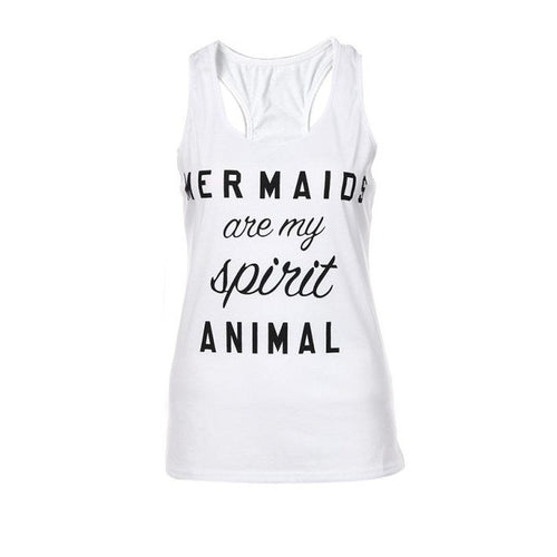 Fashion Letter Printed Fitness Tanks Tops women  vest tops casual T-shirt Female camisetas fitness women White #63 GS