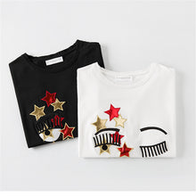Fashion New Short Sleeve Star T-shirts Plus Size Female t shirts Casual Letter Print Top O-neck Women tshirts 72393 GS