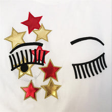 Fashion New Short Sleeve Star T-shirts Plus Size Female t shirts Casual Letter Print Top O-neck Women tshirts 72393 GS
