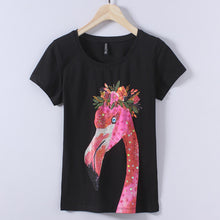 Fashion New Short Sleeve T-shirts Plus Size Female t shirts Casual Animal Print Top O-neck Women tshirts 72383 GS