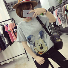 Fashion New Short Sleeve kawaii T-shirts Plus Size Female t shirts Cartoon Print Top O-neck Women Mouse tshirts 72391 GS