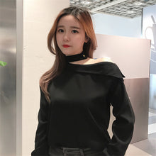 Fashion New Summer Off Shoulder Full Sleeve Blouse Women Plus Size Tops Chiffon Turn-down Shirt Sexy Blusas 72405 GS