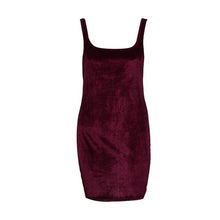 Fashion Sexy Women Sleeveless Short Mini Velvet Dress Evening Party Sheath Bodycon Elegant Womens Dresses Vestidos #1215 GS