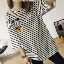Fashion Short Sleeve T-shirts Korean New Fashion Cute Mouse Embroidery T Shirts Casual t-shirt Women Tops Plus Size 72657 GS