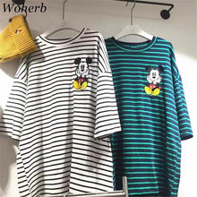 Fashion Short Sleeve T-shirts Korean New Fashion Cute Mouse Embroidery T Shirts Casual t-shirt Women Tops Plus Size 72657 GS