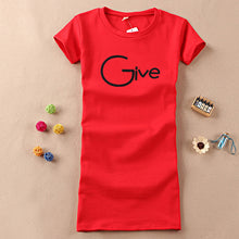 Fashion Short Sleeve T-shirts New Fashion Letter Give Embroidery T Shirts Casual Long Length Women Tops Plus Size 72655 GS