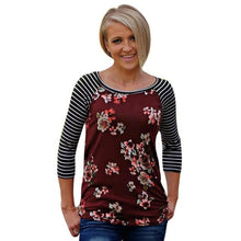 Fashion T-shirt Women Floral Print Splice O Neck Casual Tee Tops T Shirt Female ropa mujer Camisetas Femininas #1205 GS