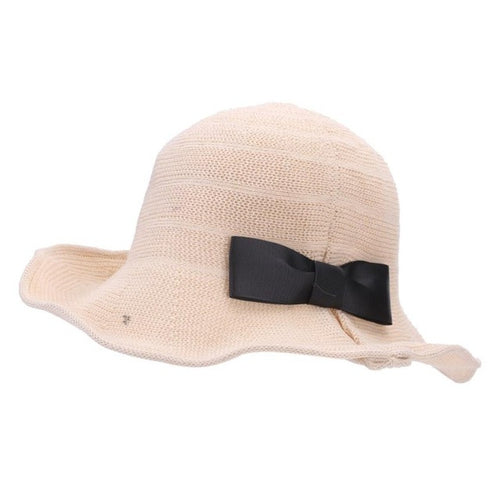 Fashion Women Sun Hat Foldable Brimmed Sun Hat  Hats for Women UV Bowknot beach hats for women #63 GS