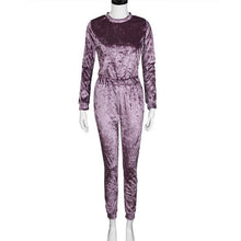 Fashion Women rompers And Jumpsuit Casual Velvet long Sleeved O Neck Slim    velvet jumpsuit combinais&23 GS