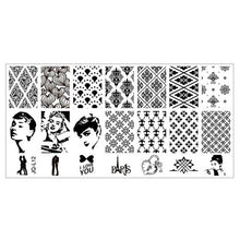 6*12cm Stainless Steel Nail Art Stamping Plates Geometric Sports Nails Template Stamp beauty Anne GS