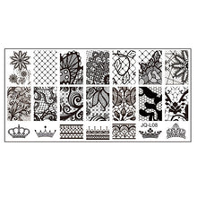 6*12cm Stainless Steel Nail Art Stamping Plates Geometric Sports Nails Template Stamp beauty Anne GS