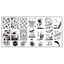 6*12cm Stainless Steel Nail Art Stamping Plates Geometric Sports Nails Template Stamp beauty Anne GS